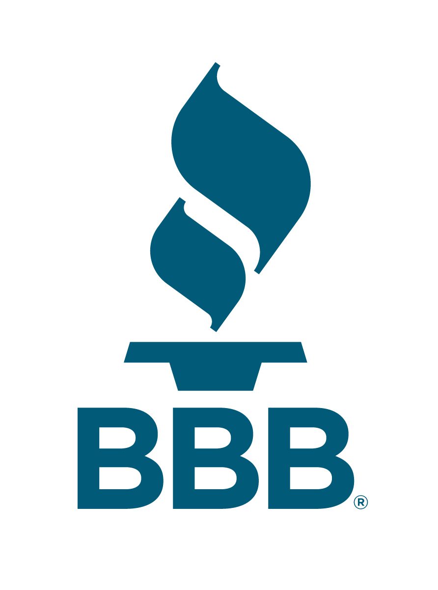 Blue torch symbol with BBB letters